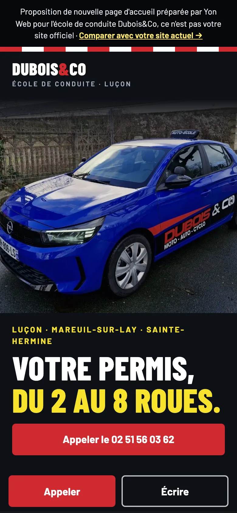 Capture mobile de la proposition